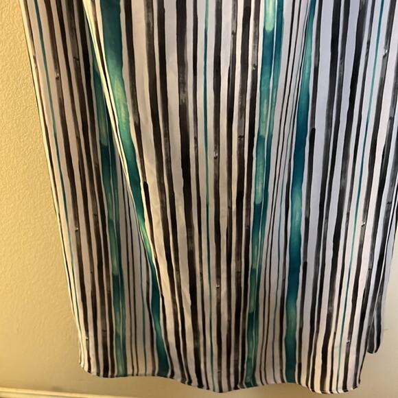 Worthington Sleeveless V-Neck Striped Maxi Dress Size 6 - Picture 4 of 10